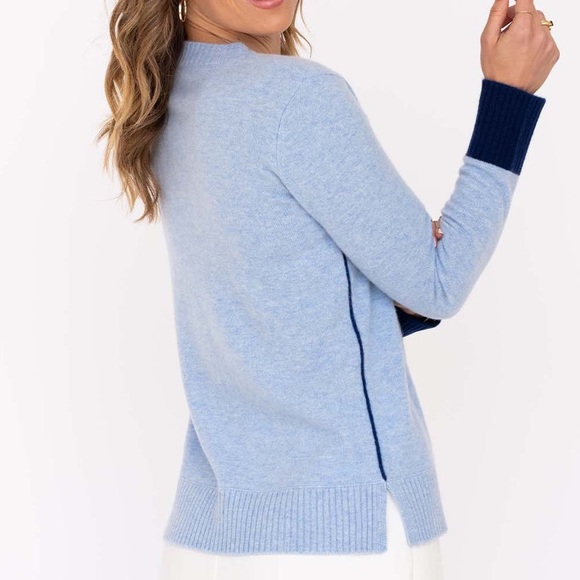 Pura Cashmere • Cashmere Contrast Crew - Picture 10 of 12